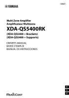 Yamaha XDA-QS5400RK - Owners manual